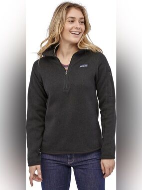Patagonia Black Quarter-Zip Fleece Pullover